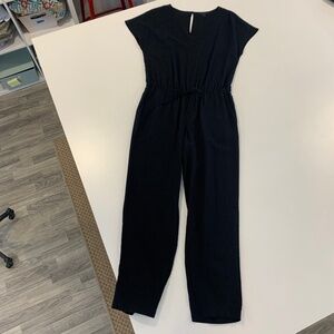 J.CREW Black Linen/Lyocell Blend Jumpsuit